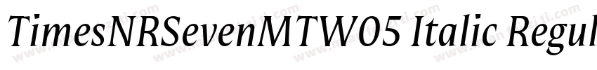 TimesNRSevenMTW05 Italic Regular字体转换